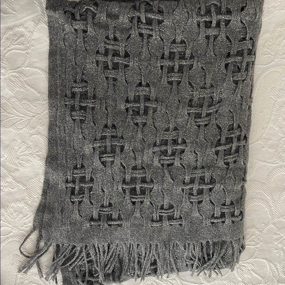 Gray and silver Italian wool wrap